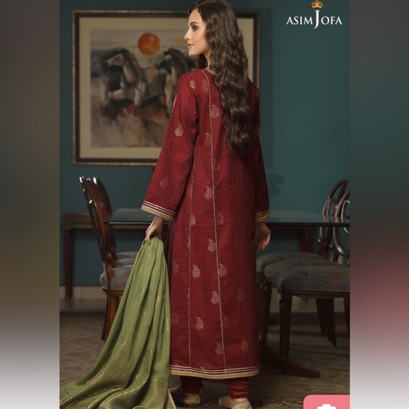Designer Asim Jofa 3 pc Dress - Picture 3 of 14